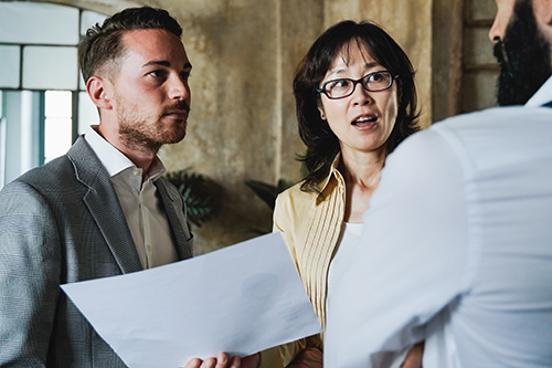 Private investigator conducting a background check on a prospective partner for premarital investigation.